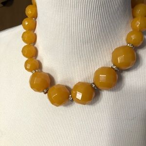 Yellow necklace faceted beads from a famous catalog forgot the name